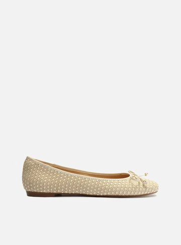 Sapatilha Off-White Bico Redondo Tramada