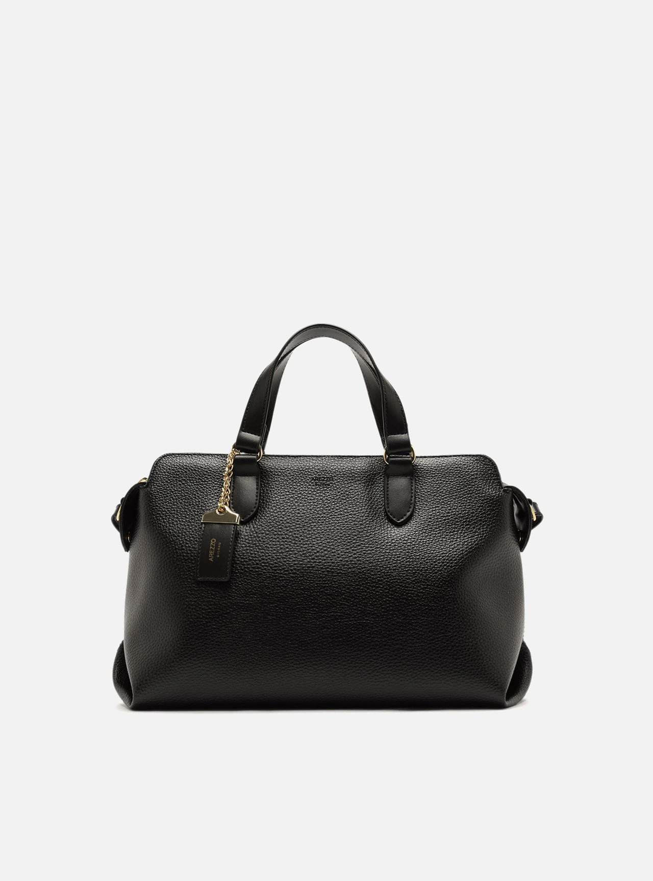Bolsa Tote Preta Média Tag Básica