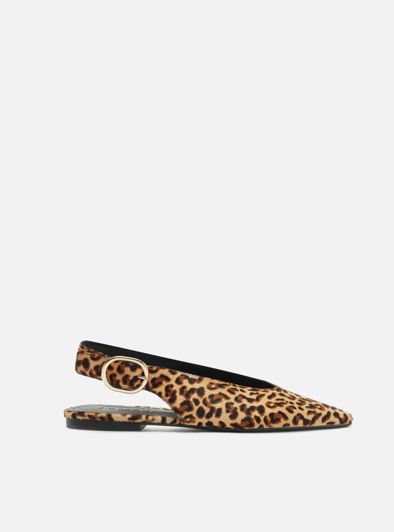 Sapatilha Animal Print Slingback Bico Fino Becca
