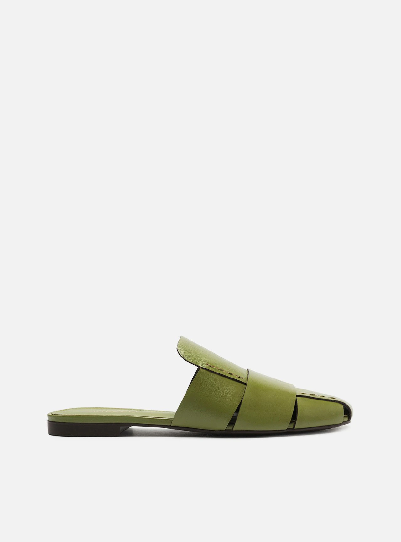 Mule Verde Rasteiro Tiras Vazada