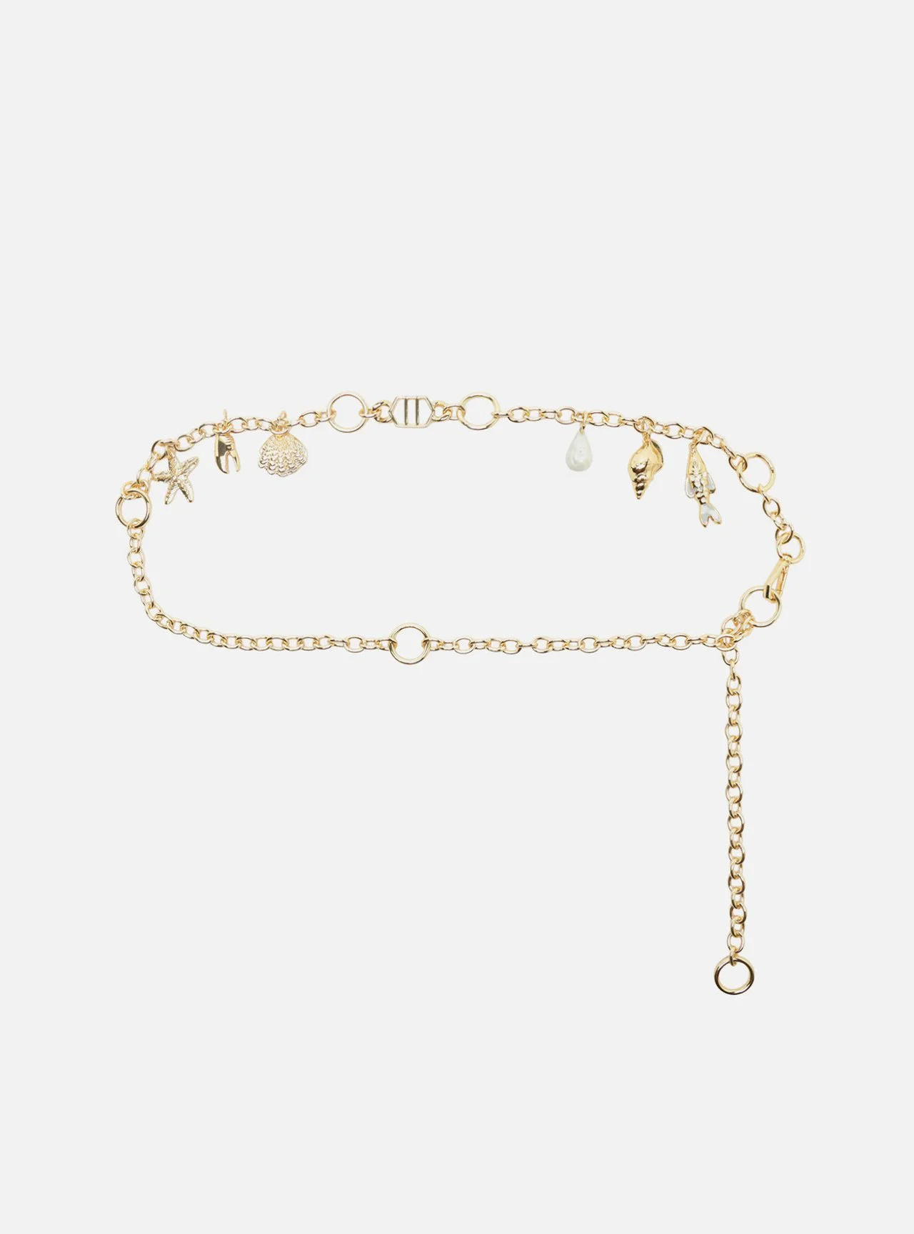 Cinto Corrente Dourado Charms