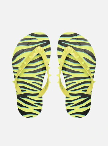 Chinelo de Dedo Multicolorido Estampa Brizza Rock