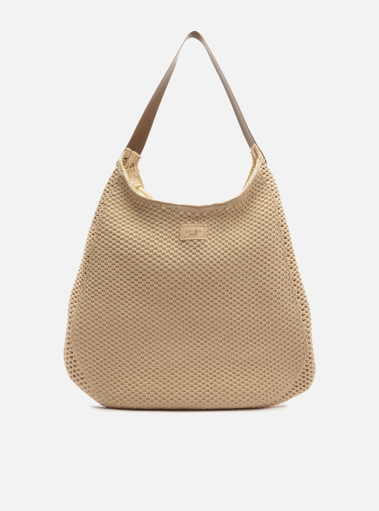 Bolsa Shopping Nude Knit Grande Brizza