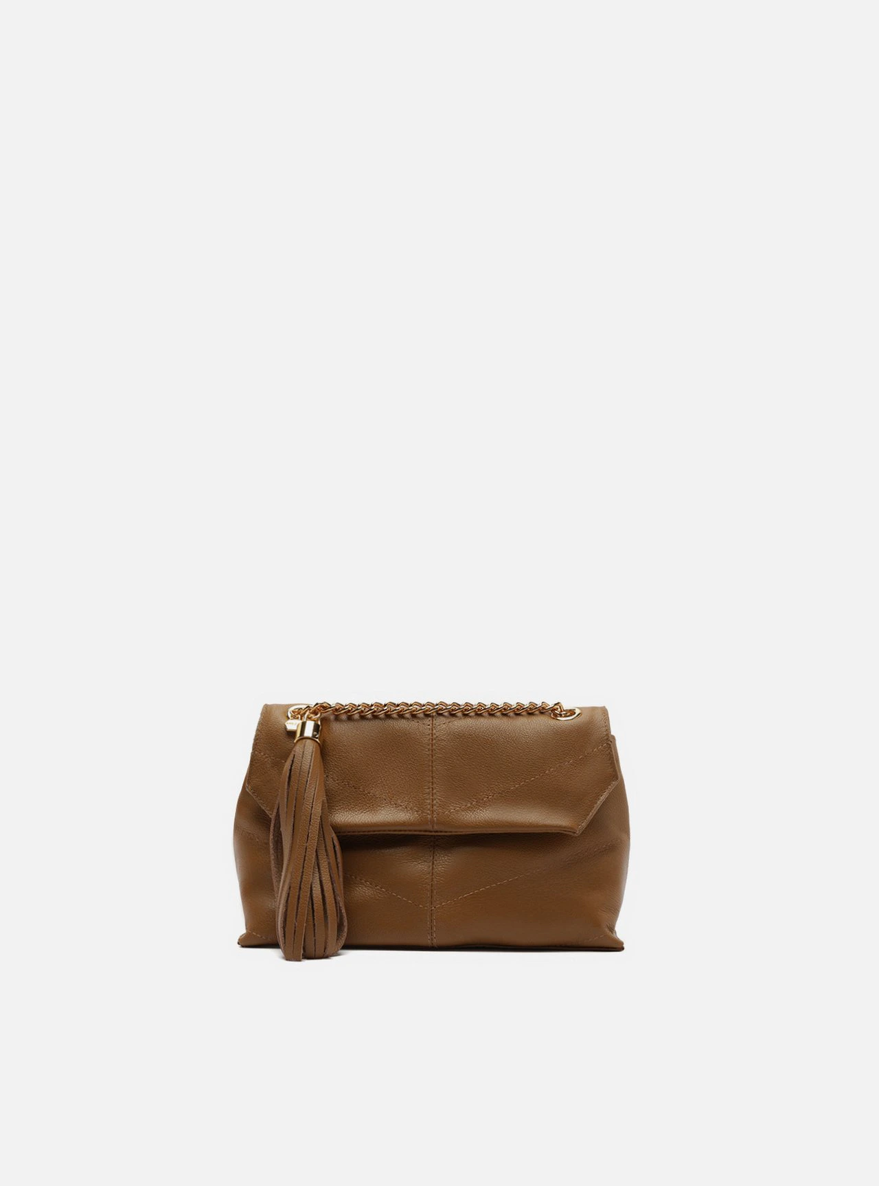 Bolsa Tiracolo Caramelo Couro Ísis Pequena