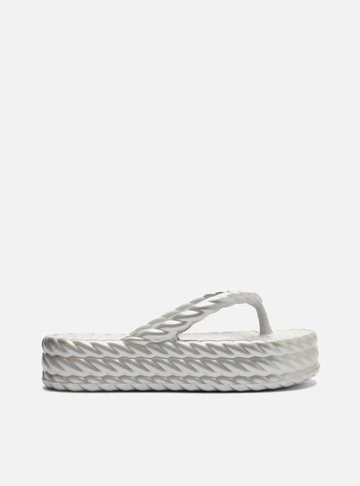 Sandália Prata Flatform Marrocos Mid