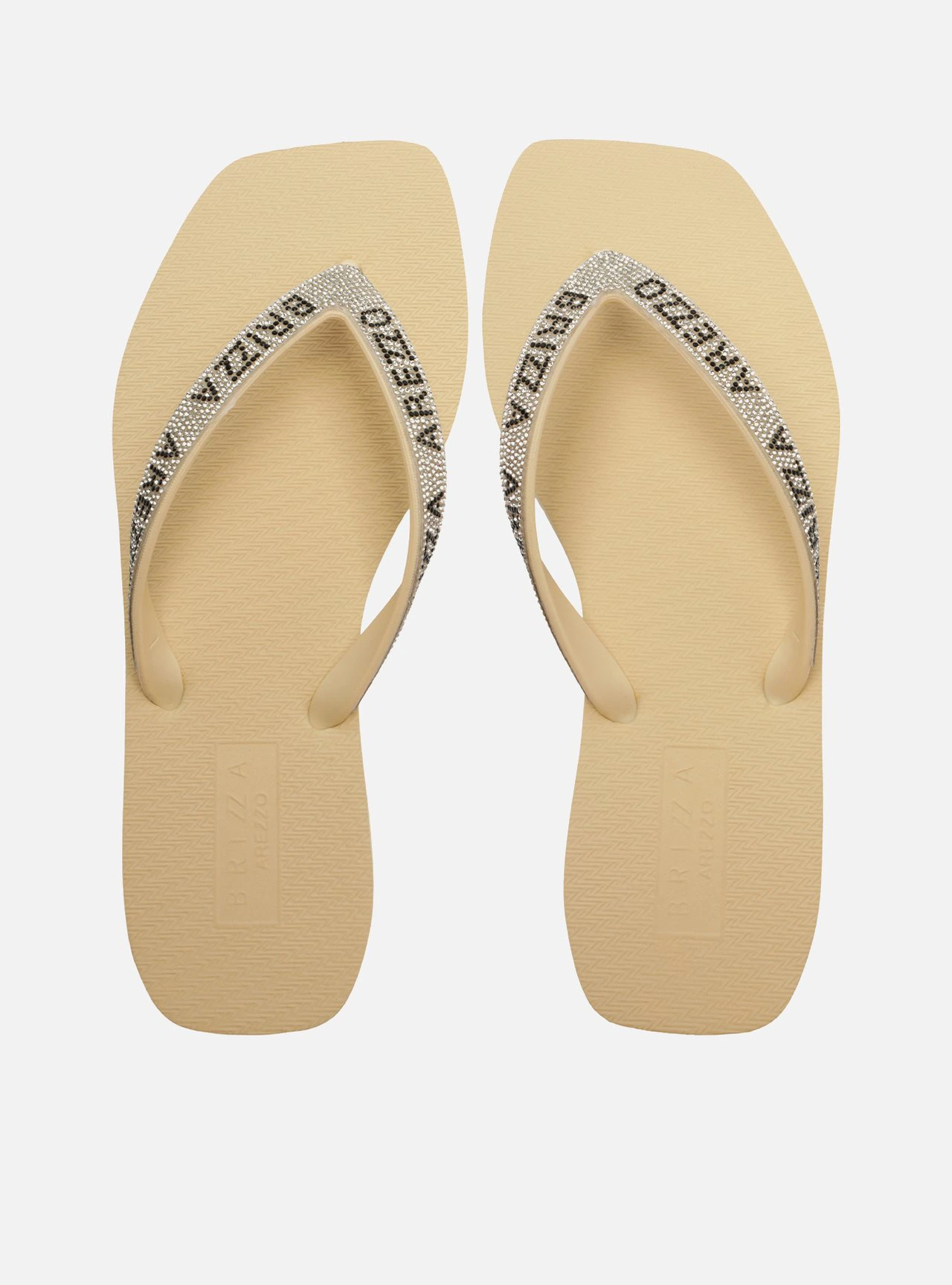 Chinelo de Dedo Branca Bico Quadrado Brizza