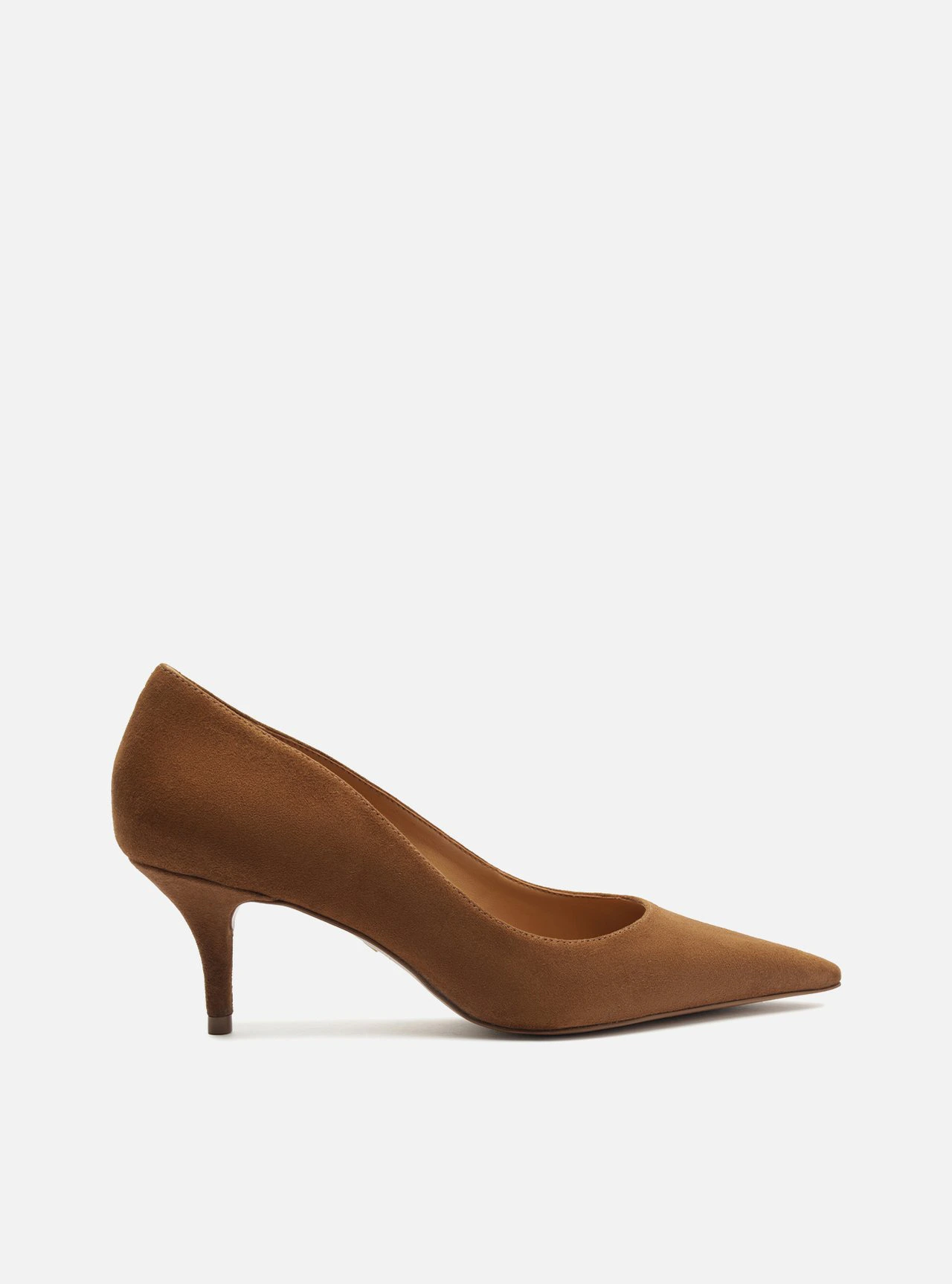 Scarpin Marrom Camurça Salto Fino Essencial 60