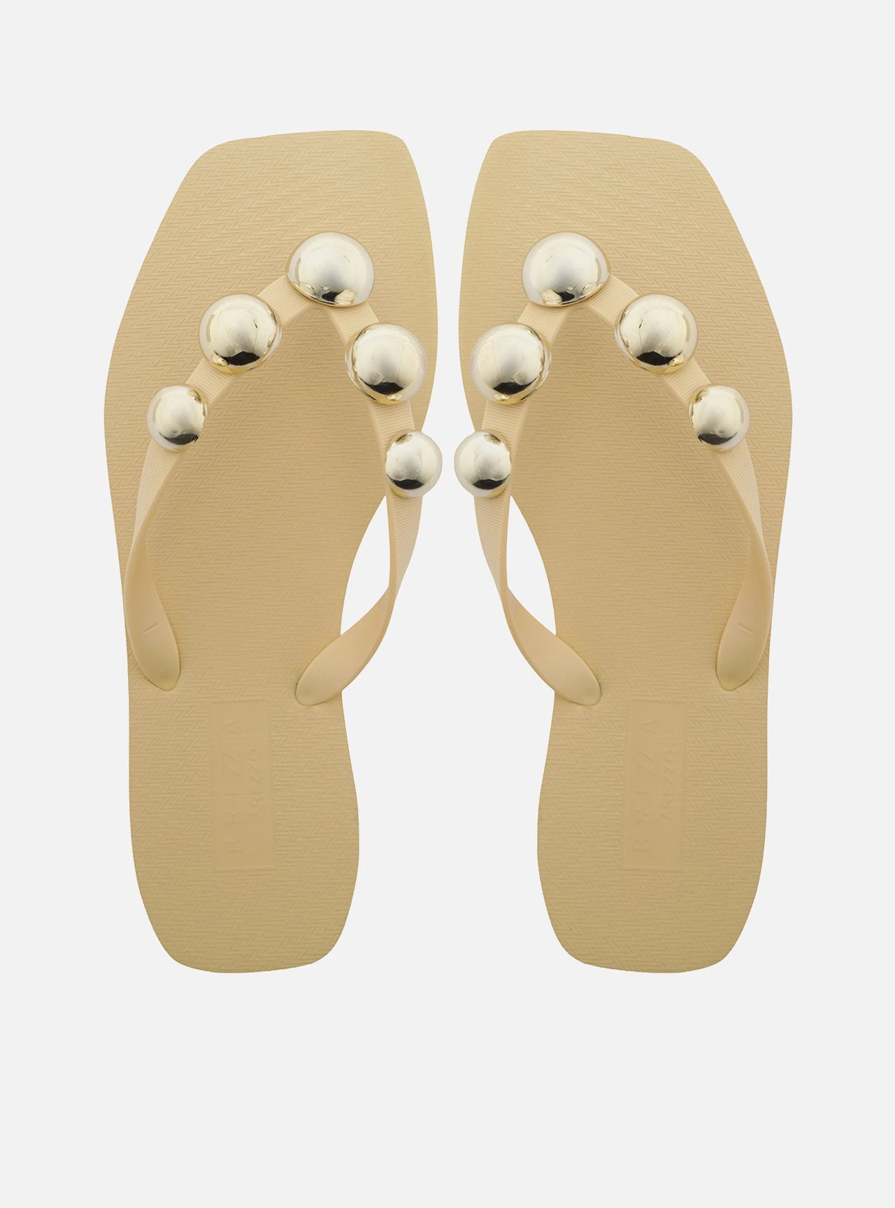 Chinelo de Dedo Off White Bico Quadrado Brizza