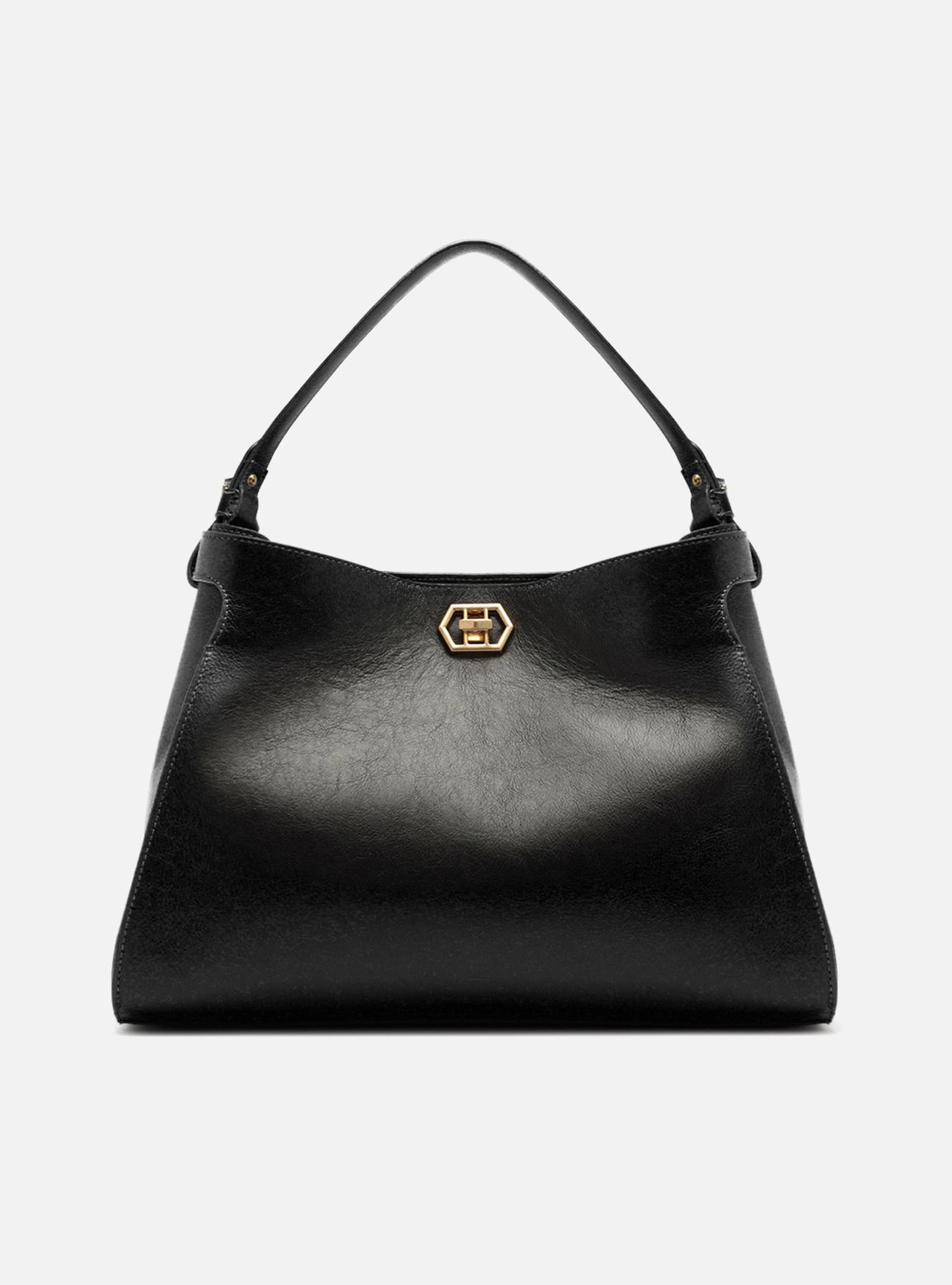 Bolsa Tote Preta Couro Grande