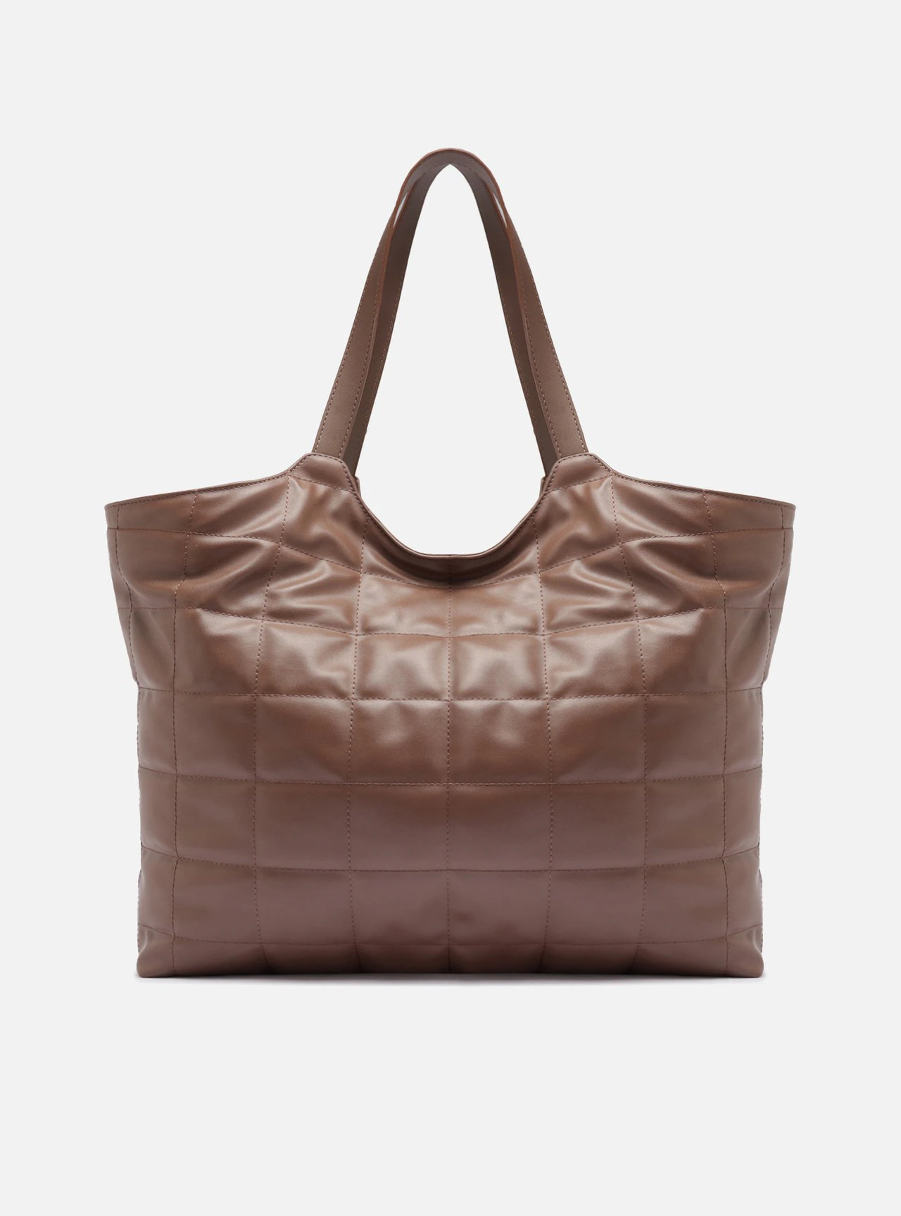 Bolsa Shopping Marrom Grande Matelassê
