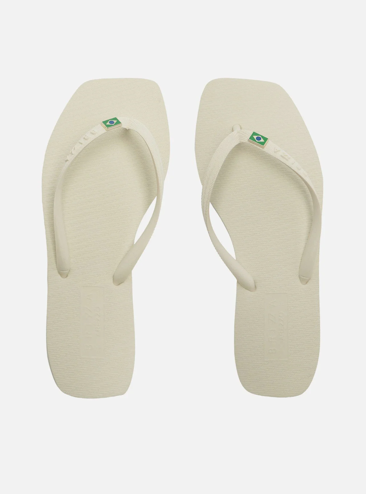 Chinelo de Dedo Branca Bico Quadrado Brizza