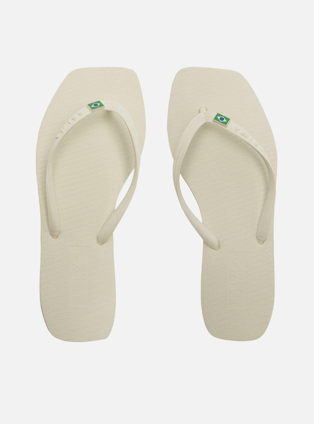 Chinelo de Dedo Branca Bico Quadrado Brizza