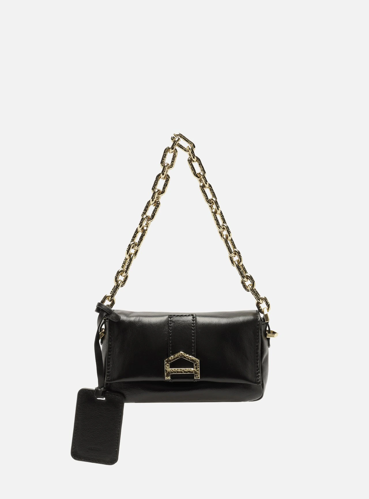 Bolsa Tiracolo Preta Couro Pequena