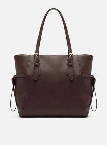 Bolsa Bordô Média Fivelas Douradas
