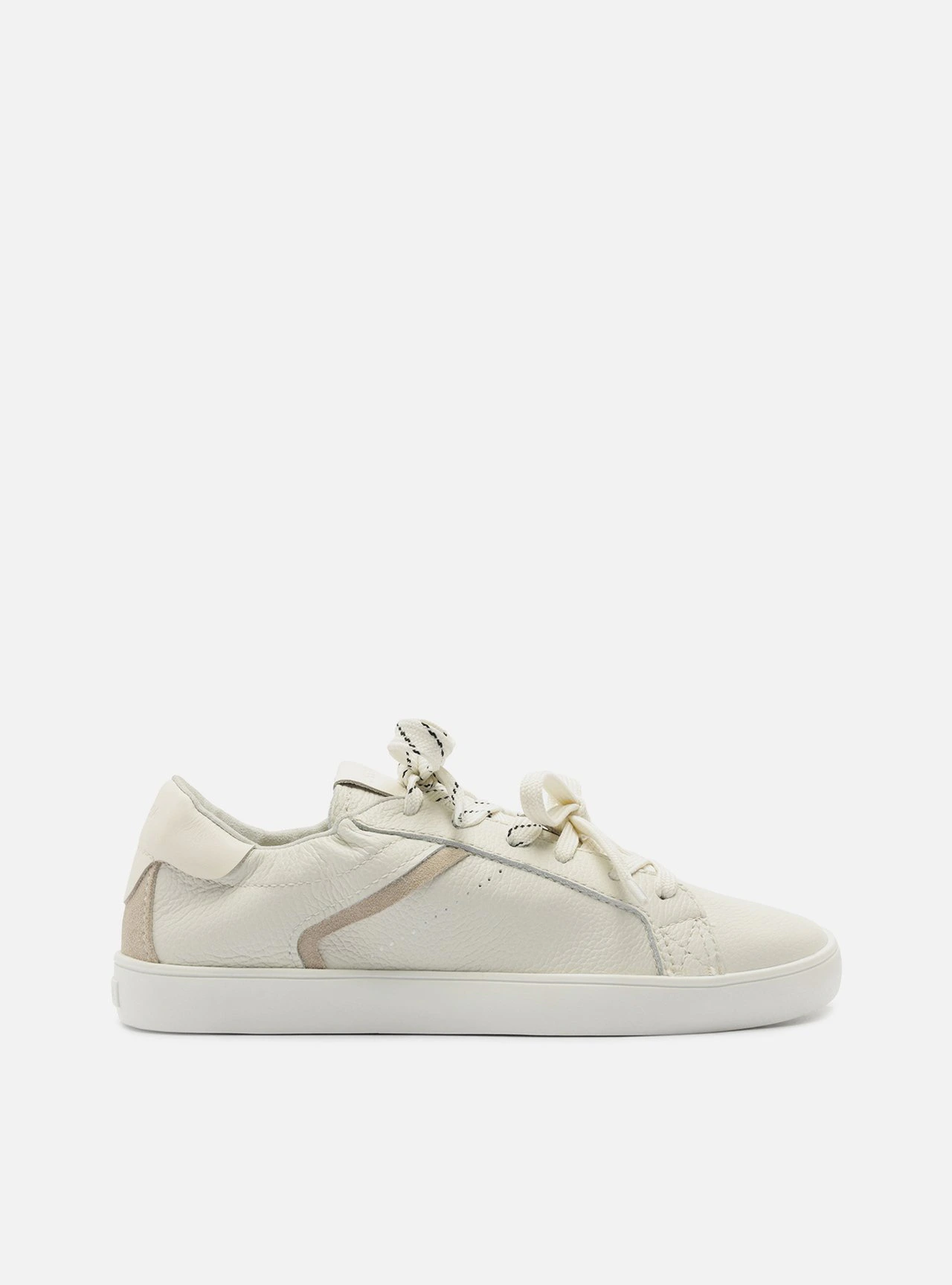 Tênis Branco Couro Bico Redondo Velcro