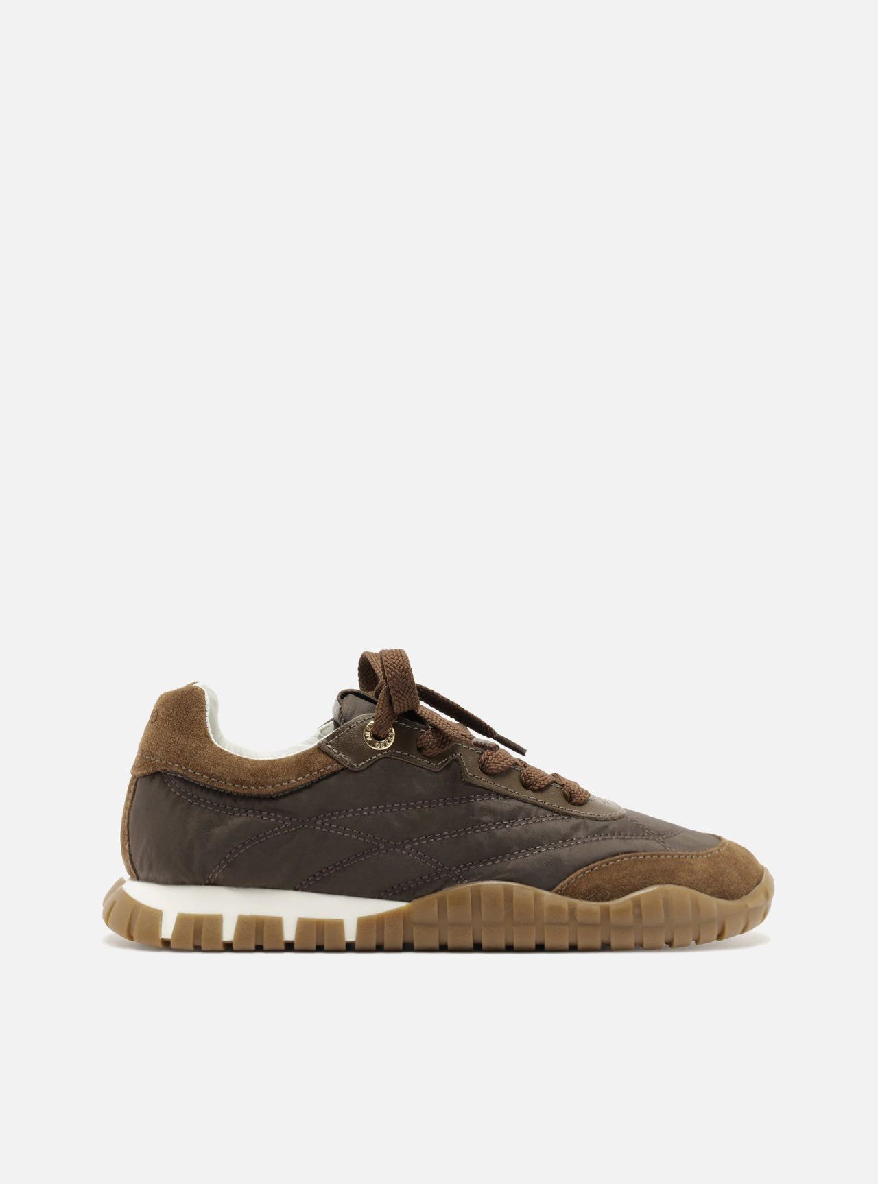 Tênis Marrom Suede Mix Sola Emborrachada