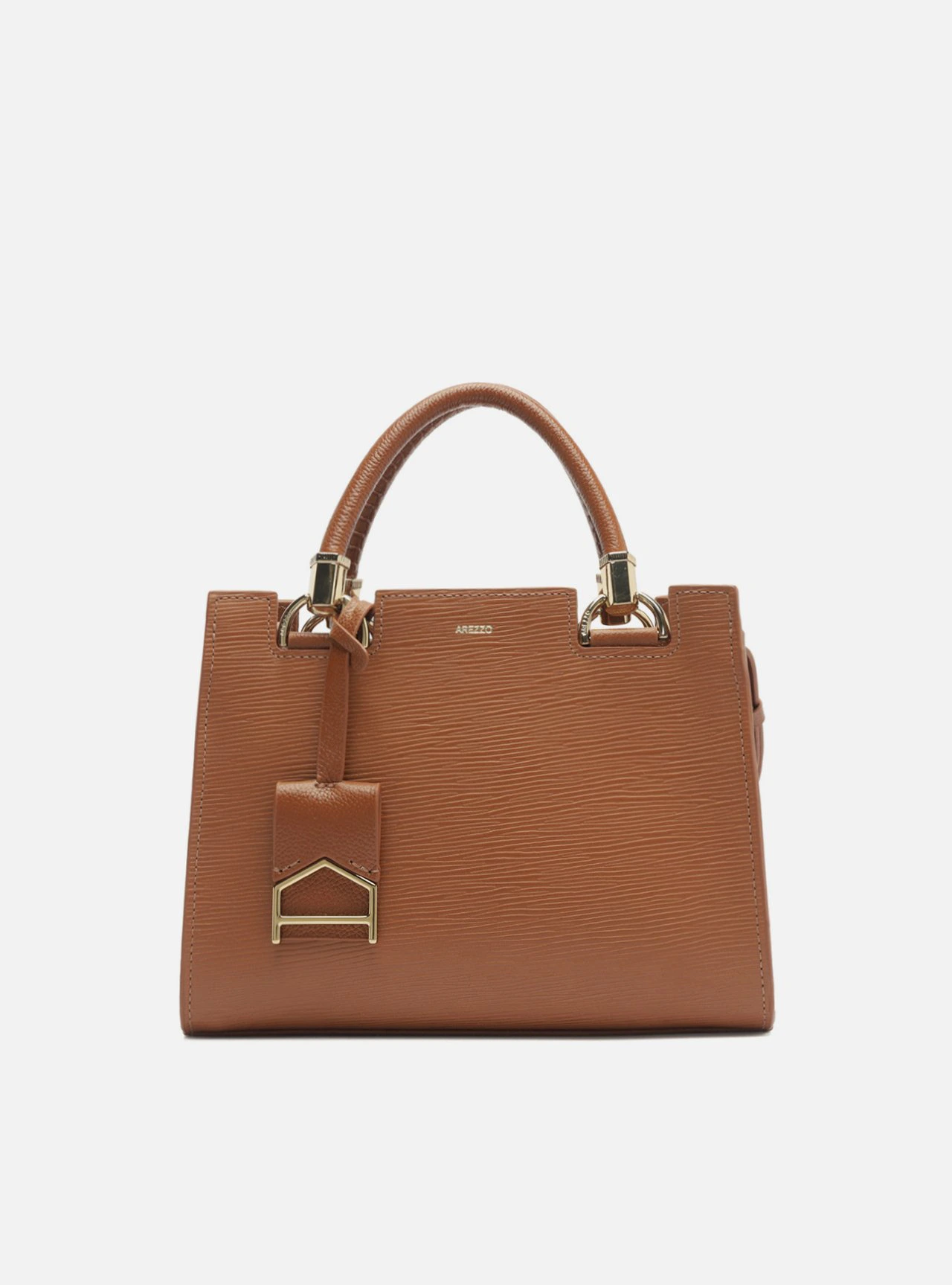 Bolsa Tote Caramelo Couro Abraccio Média
