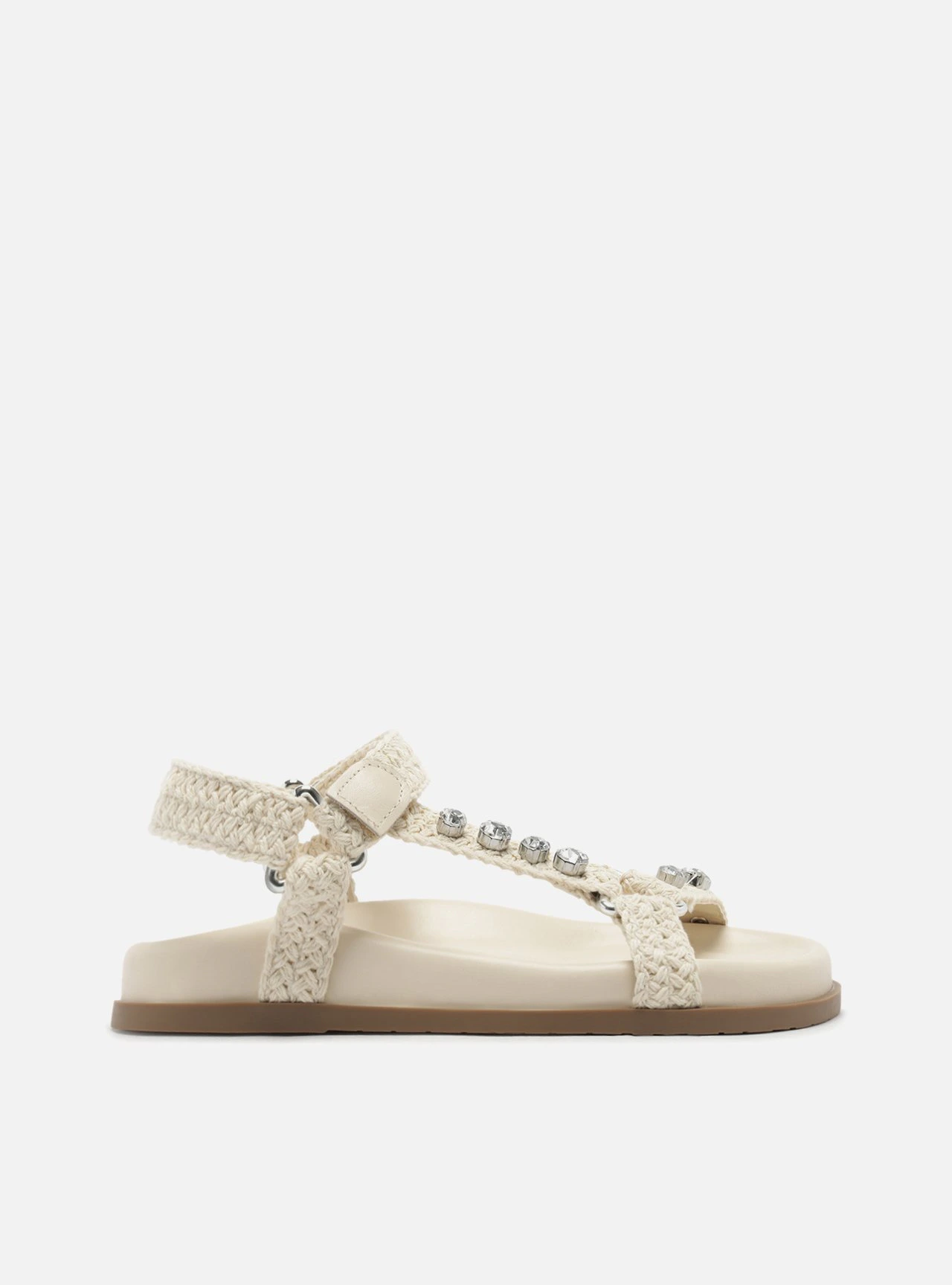 Sandália Off-White Flatform Bordada Mykonos