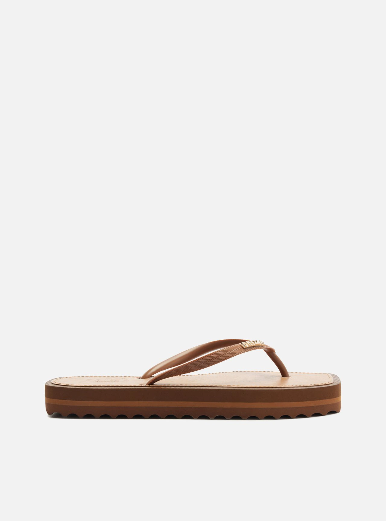 Chinelo de Dedo Marrom Flatform Brizza