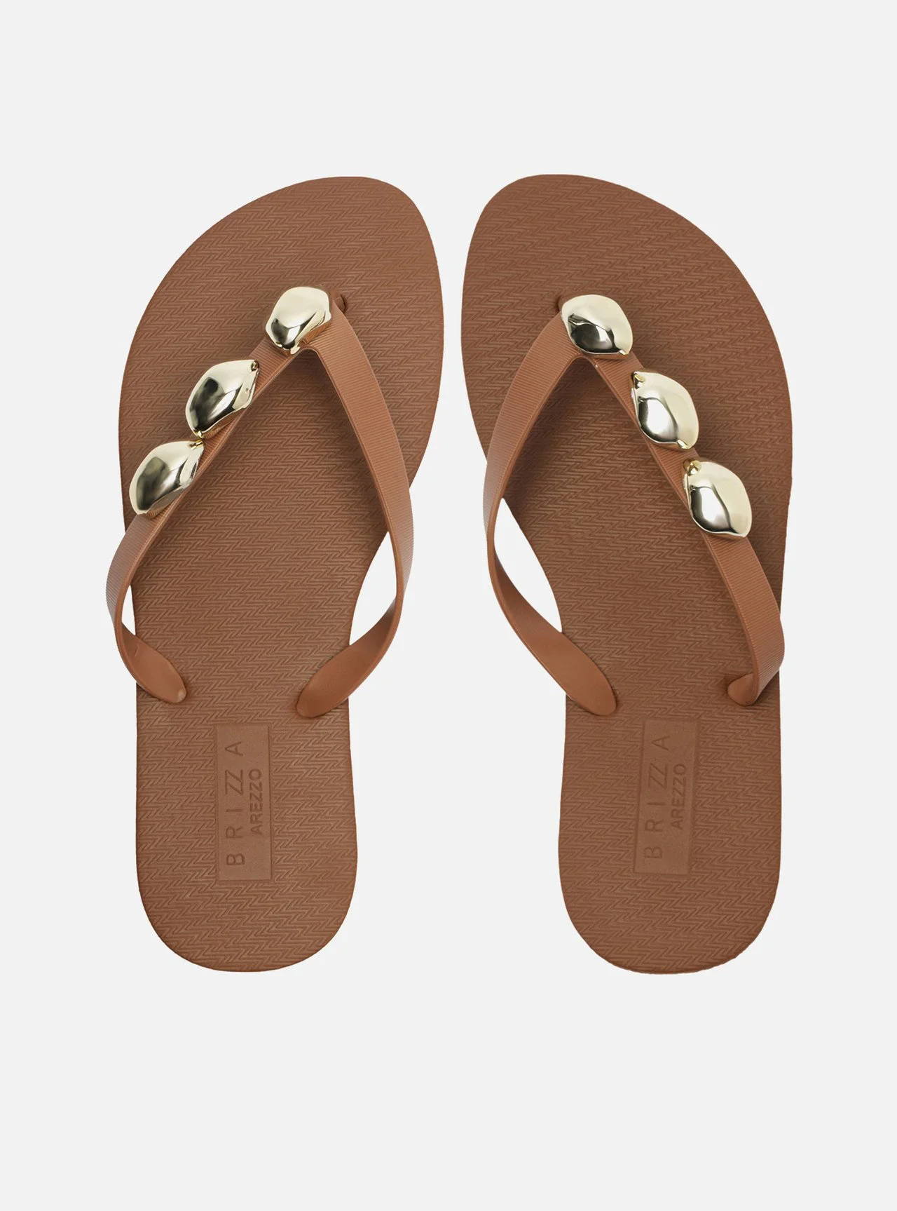 Chinelo de Dedo Marrom Essential Metais