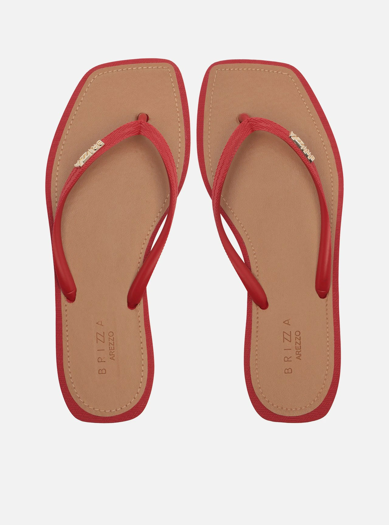 Chinelo de Dedo Vermelho Recouro Square Brizza