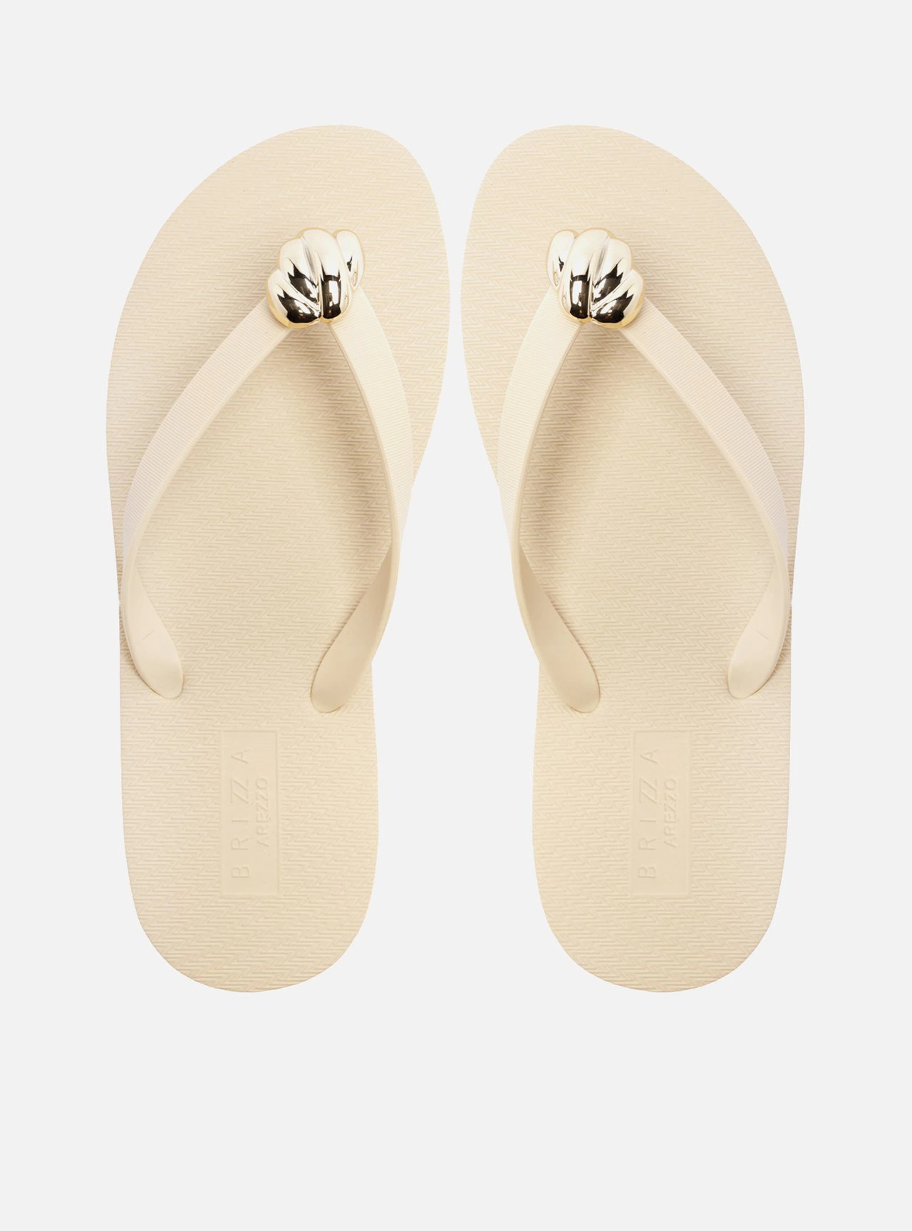 Chinelo de Dedo Off White Easy Metal Textura