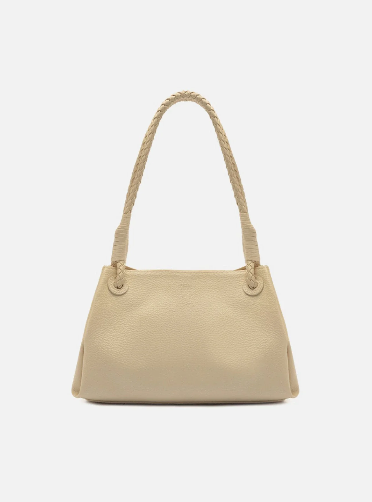 Bolsa Shoulder Branca Média Alça Trançada