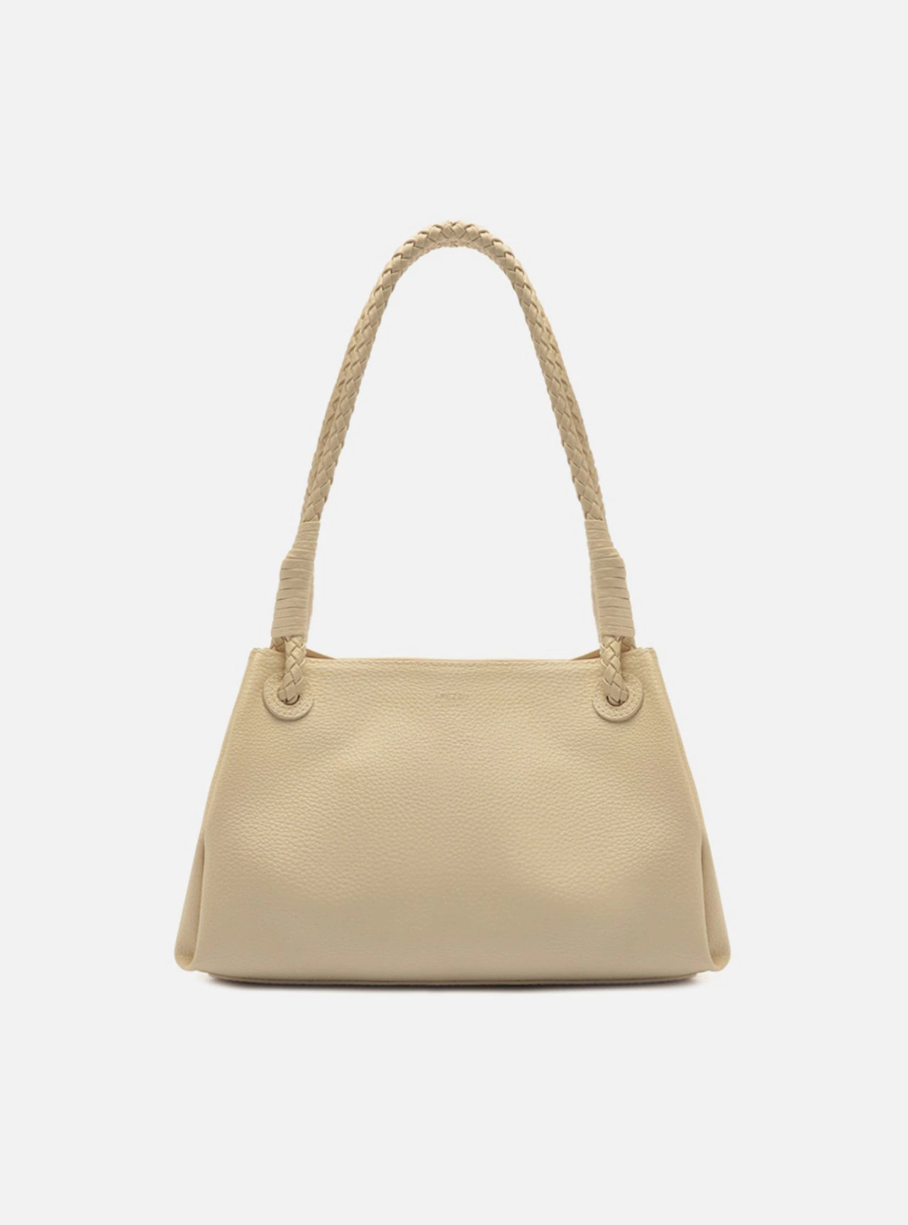 Bolsa Shoulder Branca Média Alça Trançada