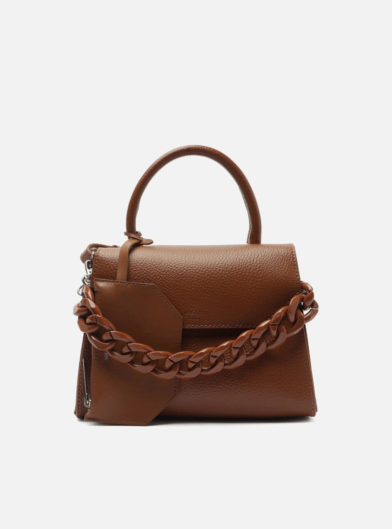 Bolsa Tote Marrom Média Alça Corrente