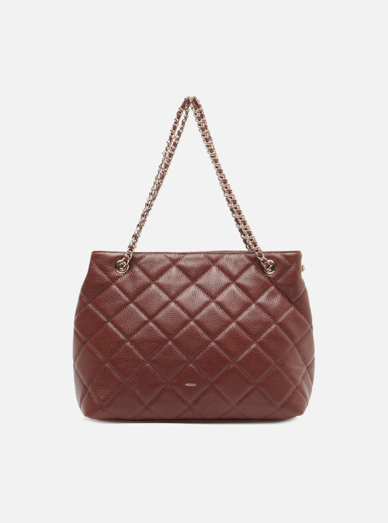 Bolsa Tote Marrom Couro Matelassê Gab Média