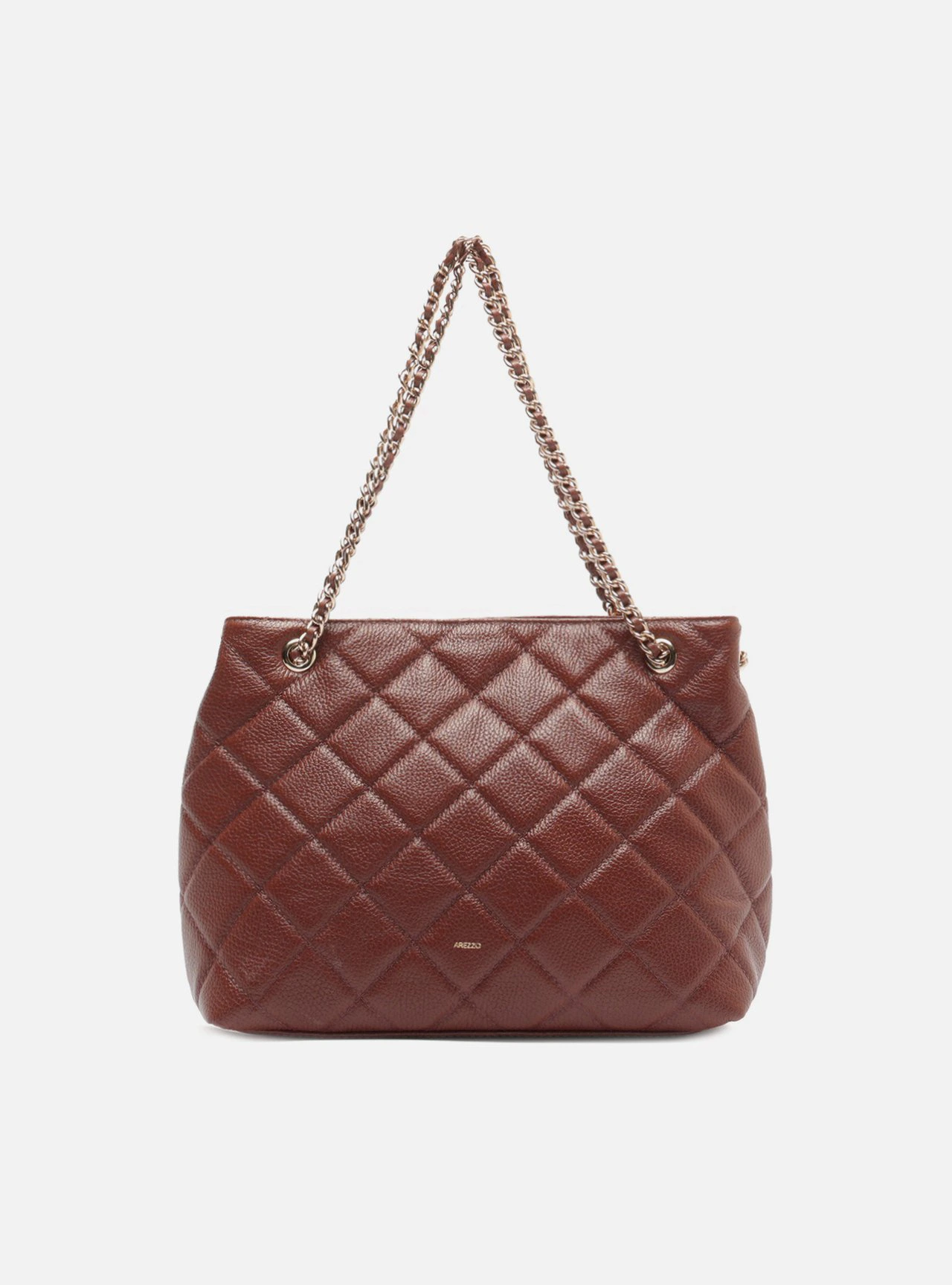 Bolsa Tote Marrom Couro Matelassê Gab Média