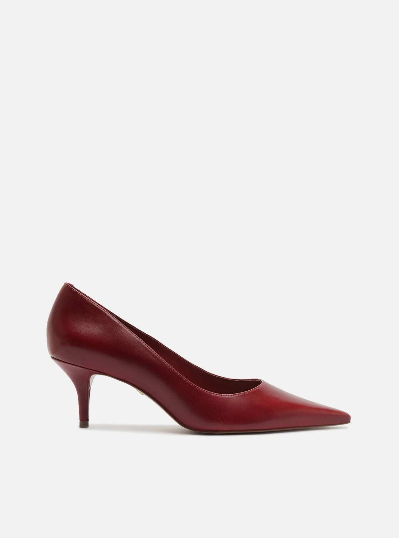 Scarpin Vermelho Couro Salto Fino