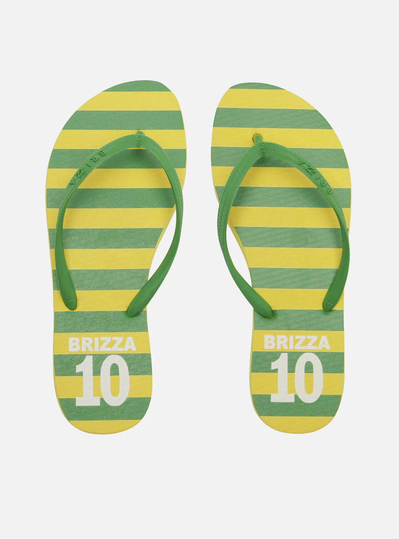 Chinelo de Dedo Verde Plataforma Listrado Brizza