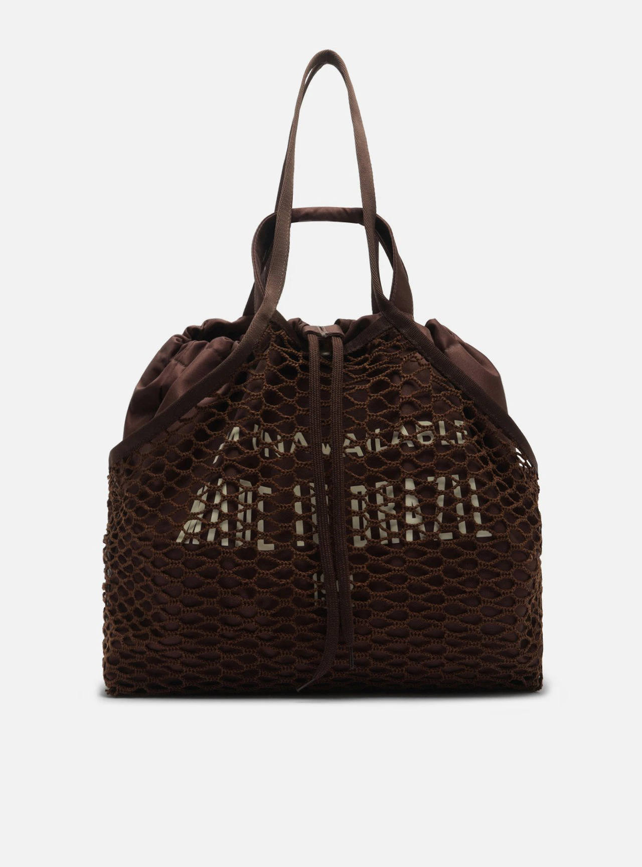 Bolsa Shopping Marrom Tela Lona Grande TIG