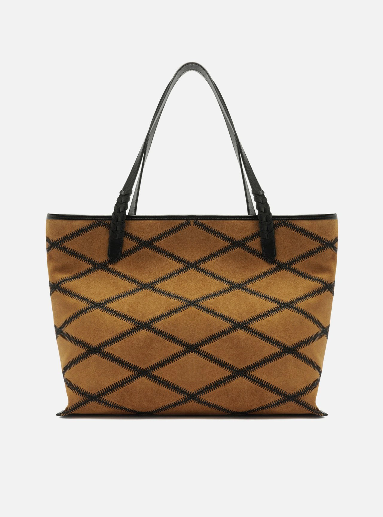 Bolsa Shopping Marrom Couro Grande Matelassê