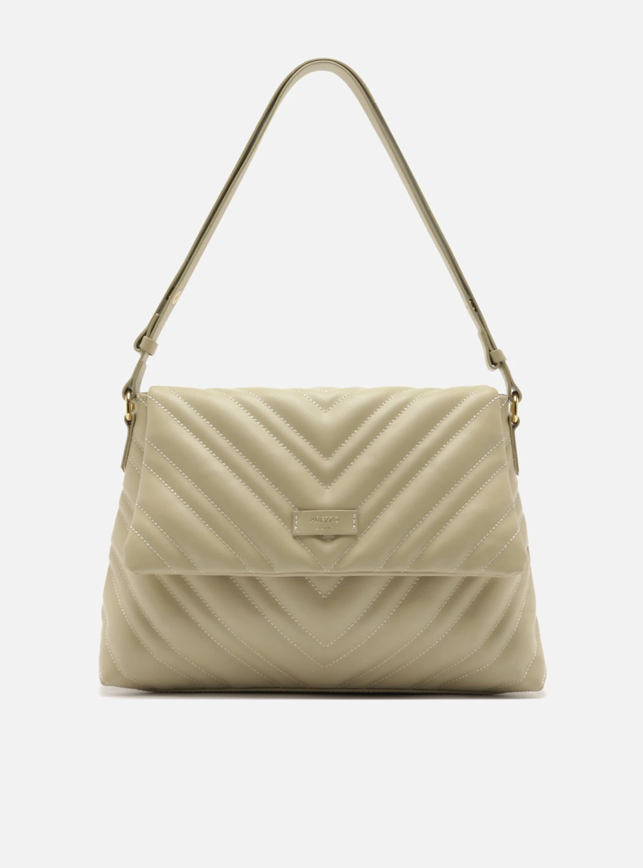 Bolsa Tiracolo Nude Grande Matelassê Placa Metálica