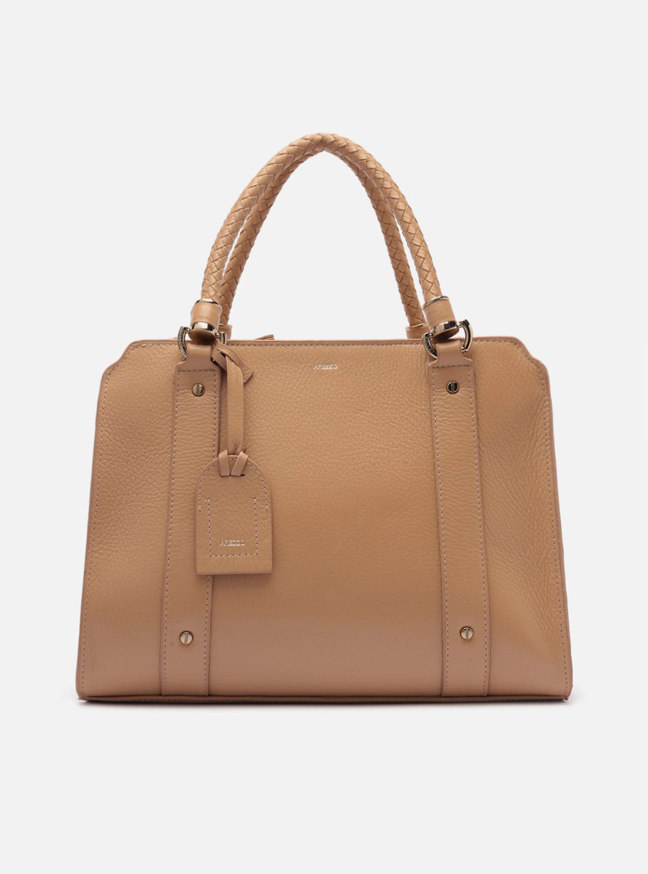 Bolsa Tote Bege Couro Piazza Grande