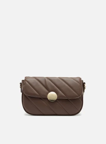 Bolsa Tiracolo Nude Média Matelassê Corrente