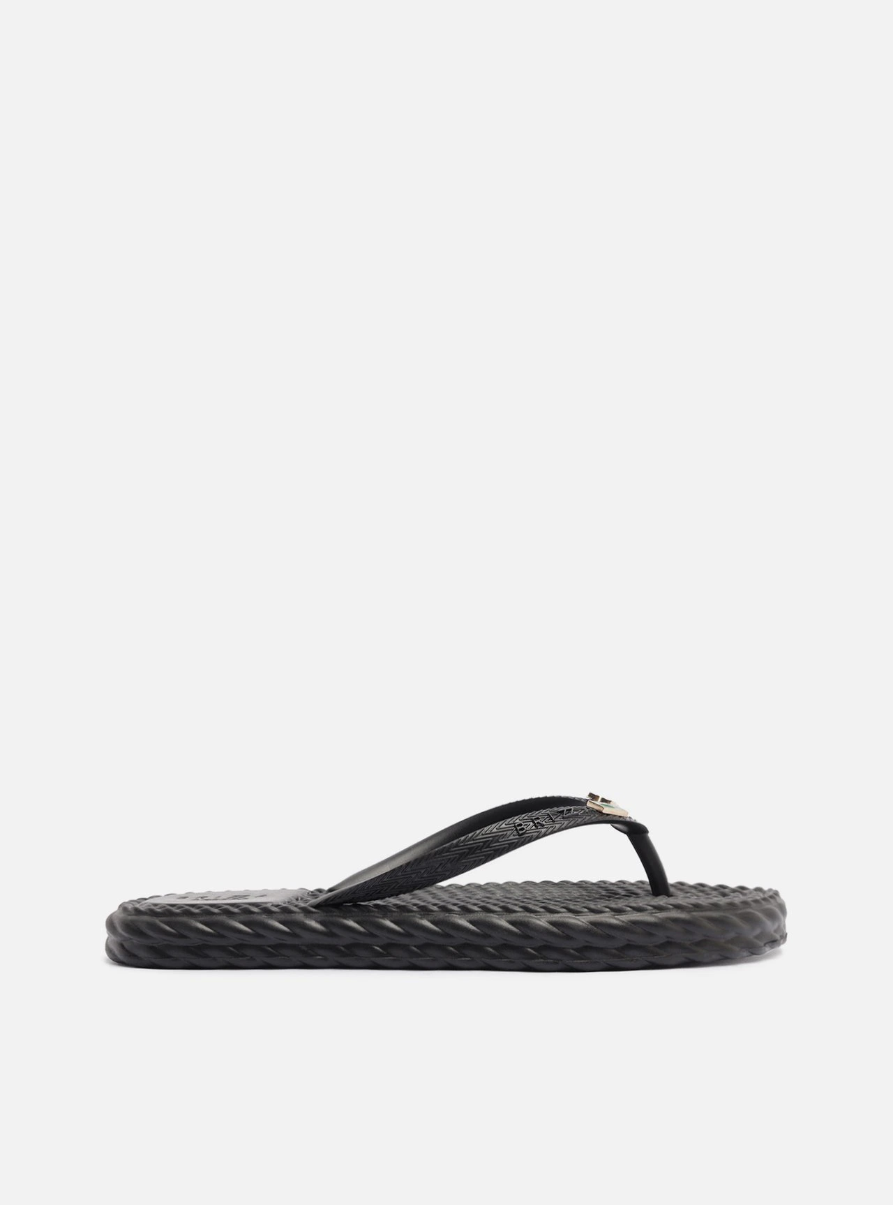 Chinelo de Dedo Preta Flatform Brizza