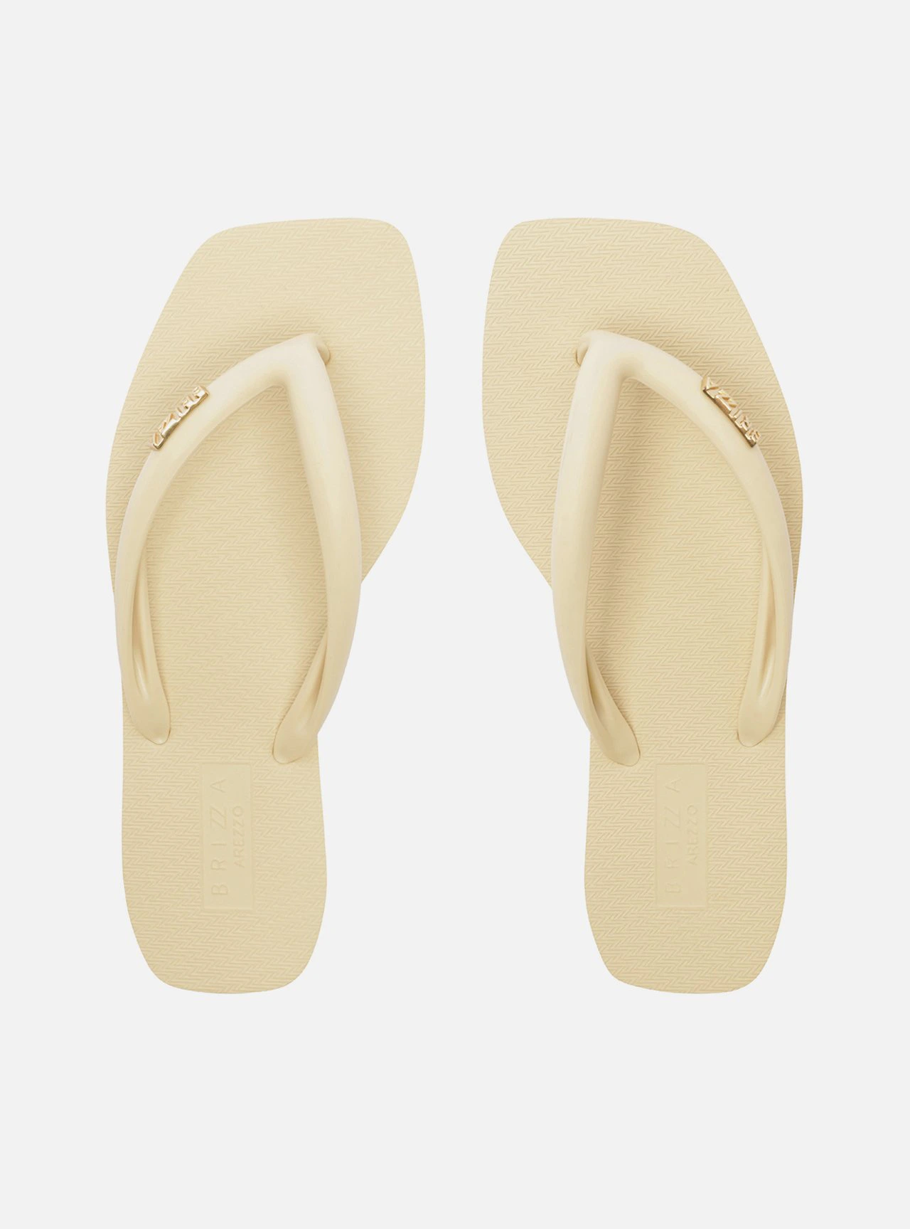 Chinelo de Dedo Off White Flatform Metais Brizza