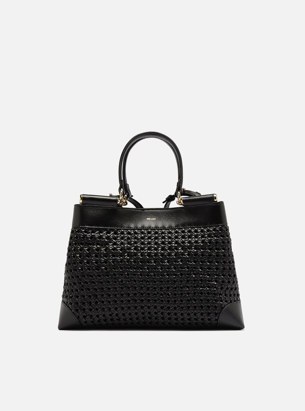 Bolsa Tote Preta Couro Media