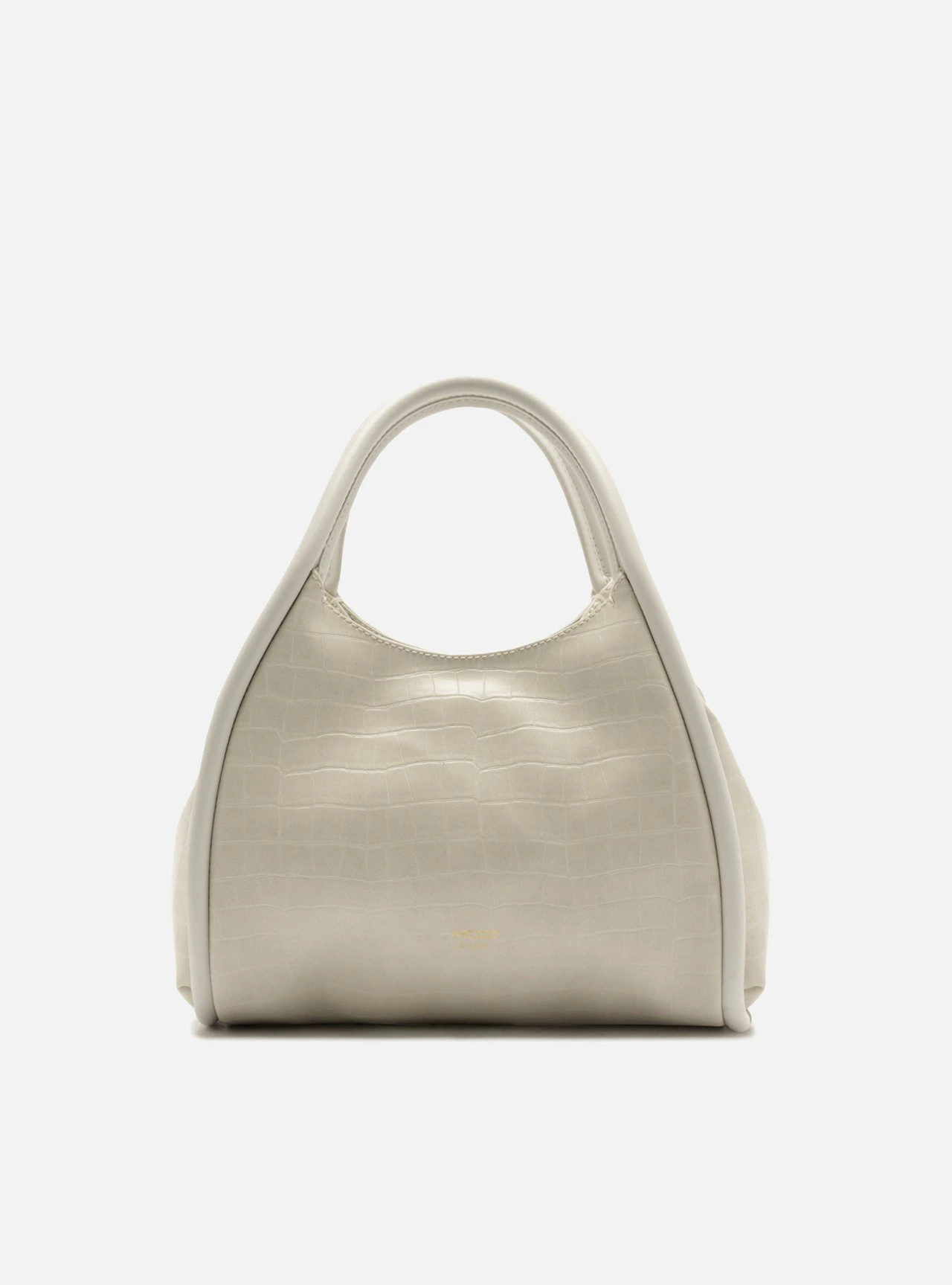 Bolsa Tiracolo Branca Média Croco