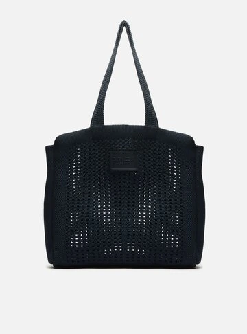 Bolsa Shopping Cinza Crochê Mônaco Grande