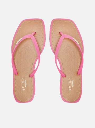 Chinelo de Dedo Rosa Recouro Square Brizza