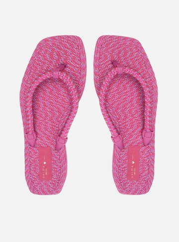 Chinelo de Dedo Roxo Square Crochê Brizza Brizza Triya