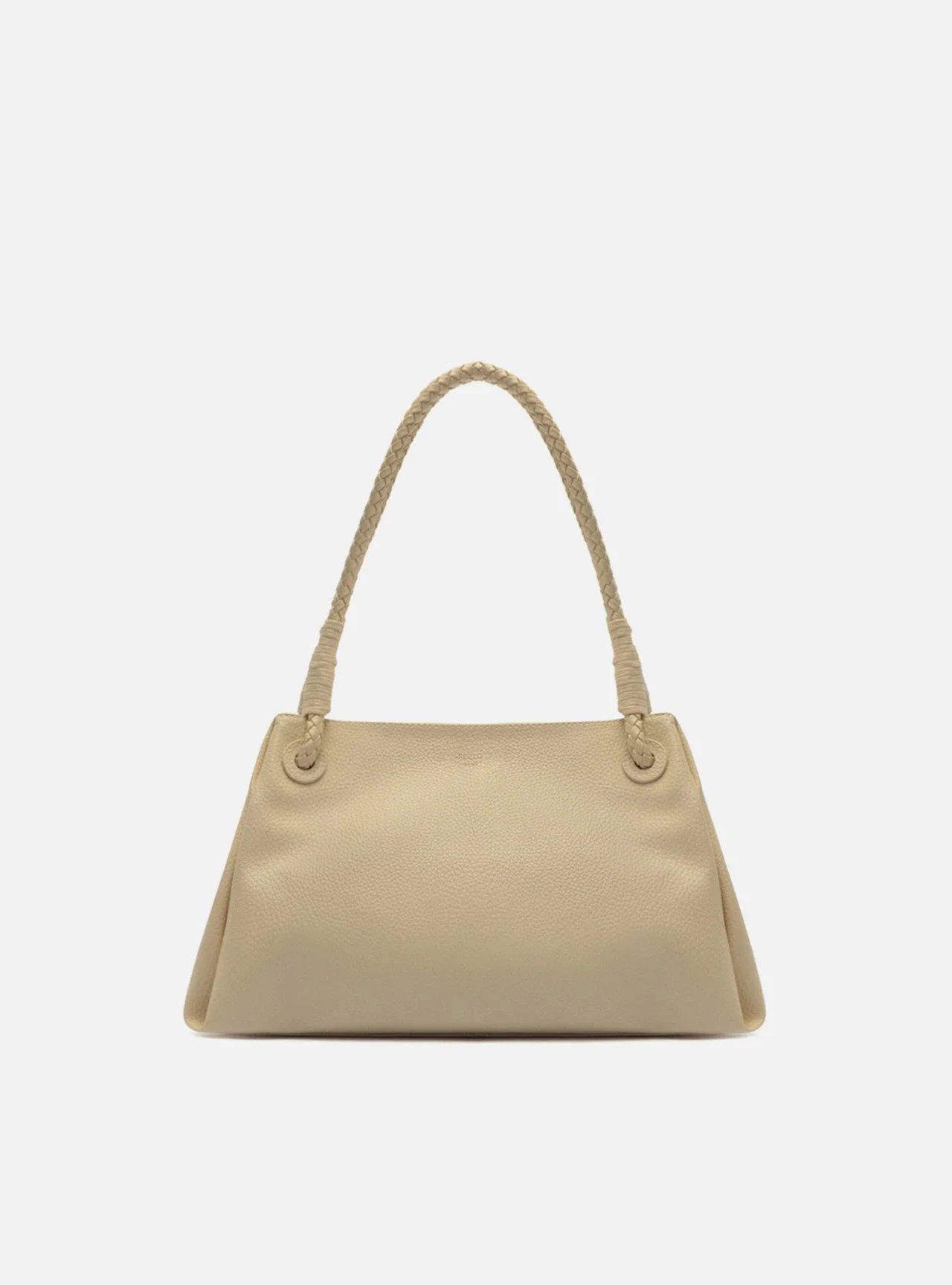 Bolsa Shopping Branca Média Alça Trançada