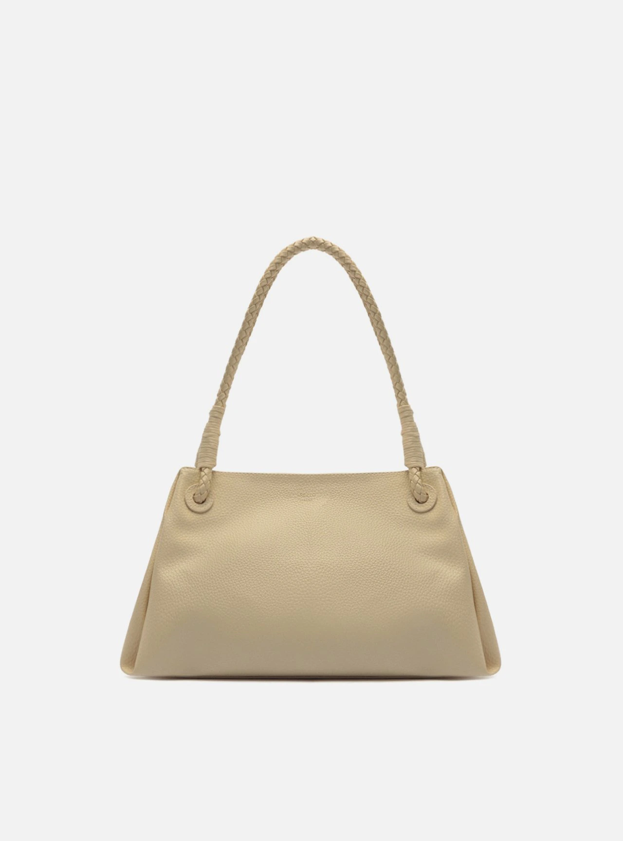 Bolsa Shopping Branca Média Alça Trançada