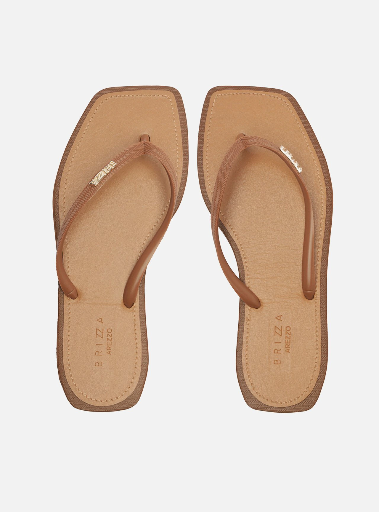 Chinelo de Dedo Marrom Recouro Square Brizza