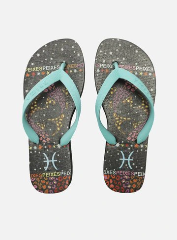 Chinelo de Dedo Azul Peixes Signos Brizza