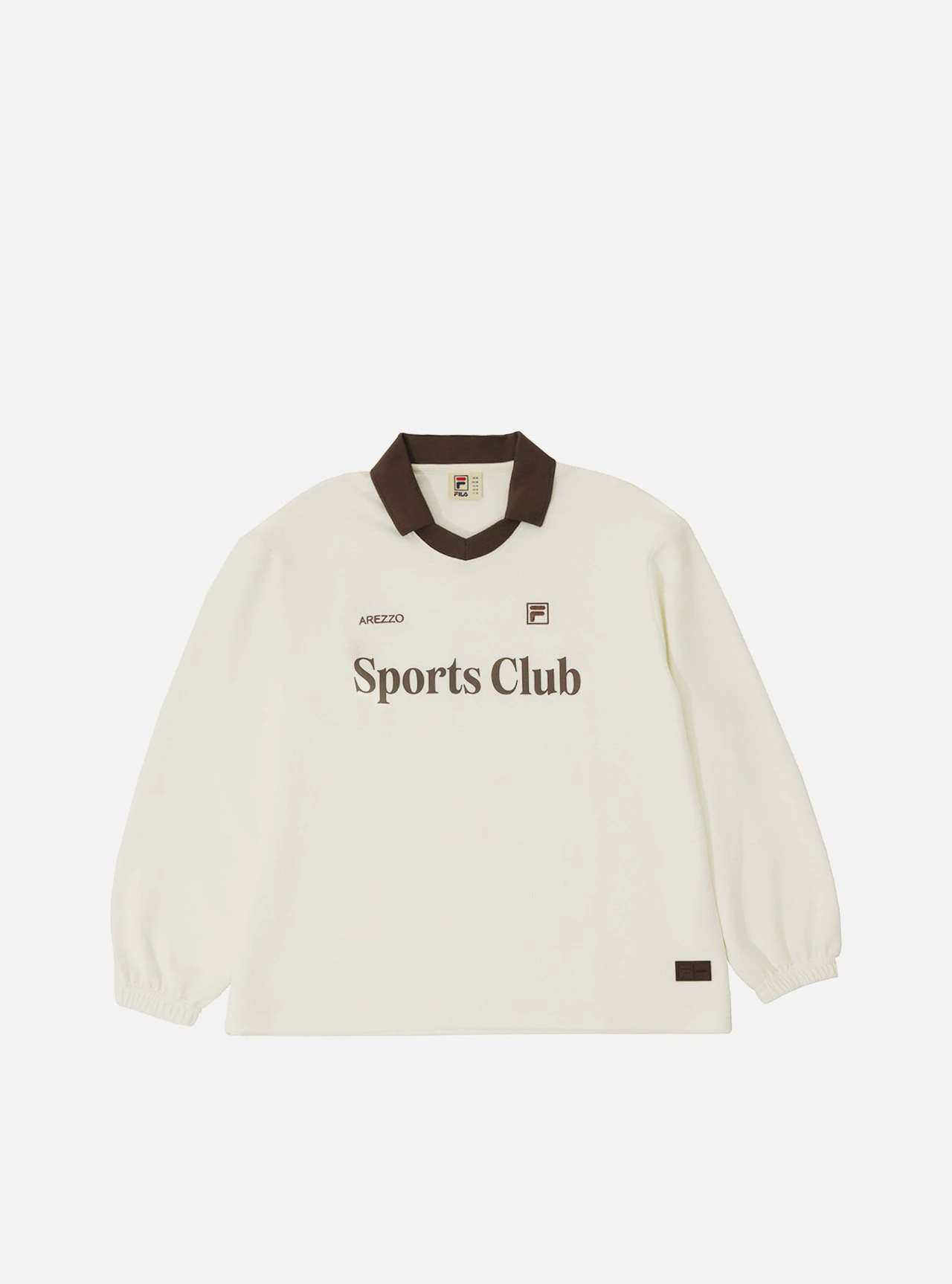 Blusa Manga Longa Branca Estampa Sports Club
